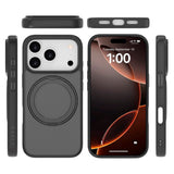 iPhone 17 Pro Lippa Hybrid Plast Deksel m. 360 Roterende Kickstand - MagSafe Kompatibel - Matt / Svart