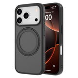 iPhone 17 Pro Lippa Hybrid Plast Deksel m. 360 Roterende Kickstand - MagSafe Kompatibel - Matt / Svart