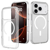 iPhone 17 Pro Lippa Hybrid Plast Deksel - MagSafe Kompatibel - Gjennomsiktig / Hvit