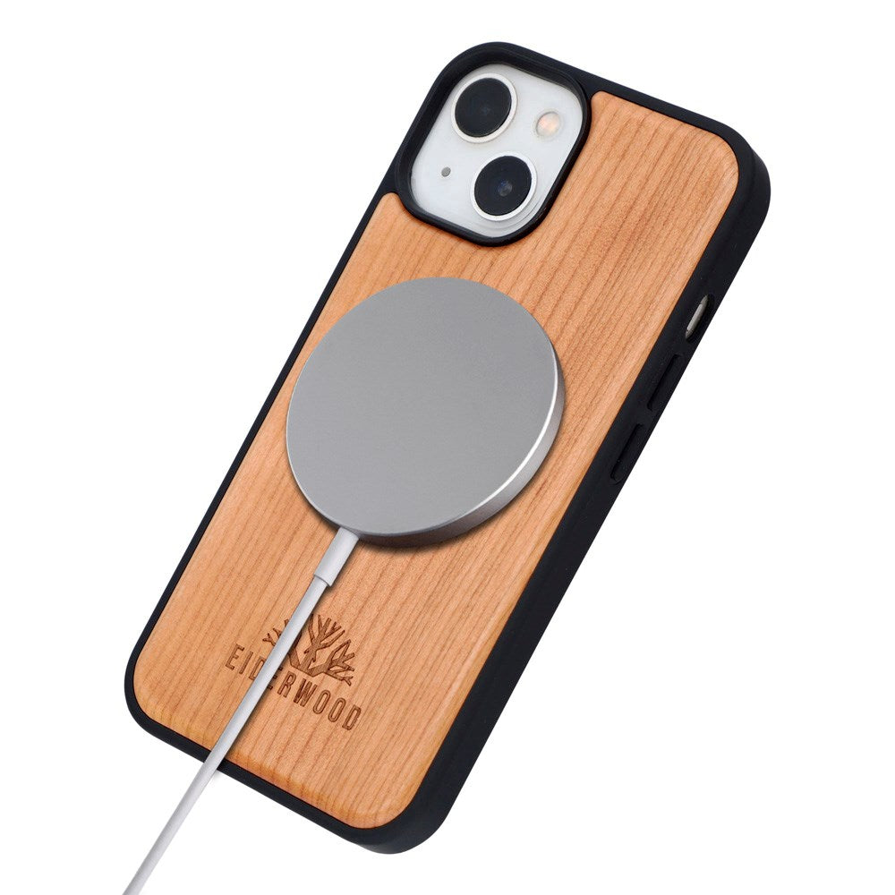 EIDERWOOD iPhone 15 Pro Magnetisk Tredeksel - MagSafe Kompatibel - Bambustre