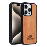 EIDERWOOD iPhone 15 Pro Magnetisk Tredeksel - MagSafe Kompatibel - Kirsebærtre