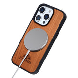 EIDERWOOD iPhone 16 Pro Magnetisk Tredeksel - MagSafe Kompatibel - Kirsebærtre