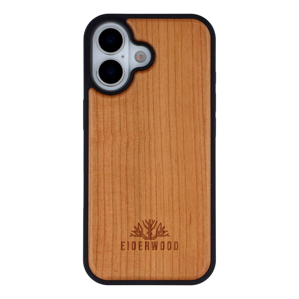 EIDERWOOD iPhone 17 Magnetisk Tredeksel - MagSafe Kompatibel - Kirsebærtre