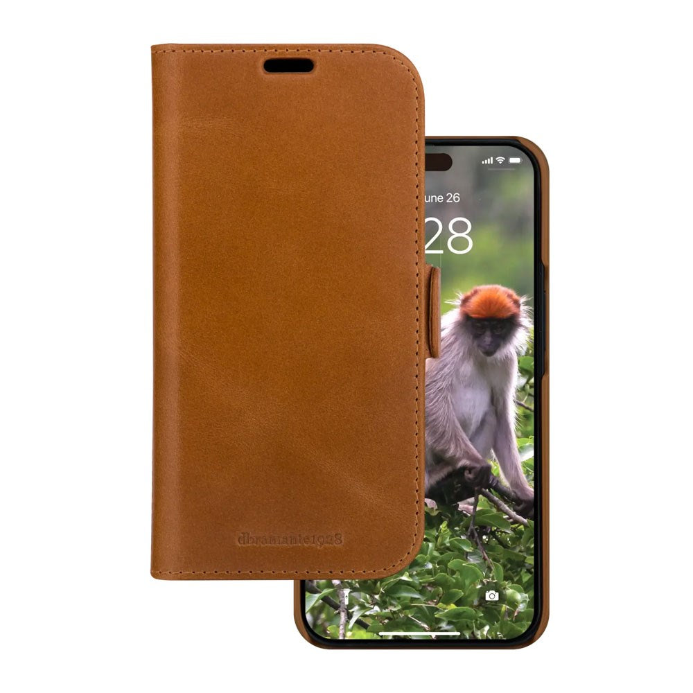 iPhone 17e / 16e / 15 / 14 / 13 dbramante1928 Lynge 2-i-1 Flip Deksel - Tan