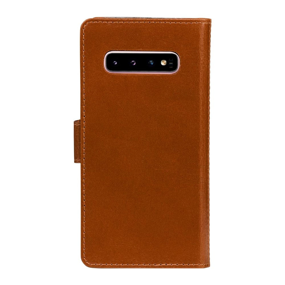 Samsung Galaxy S10 dbramante1928 Lynge 2-i-1 Ekte Skinn Flip Deksel - Tan