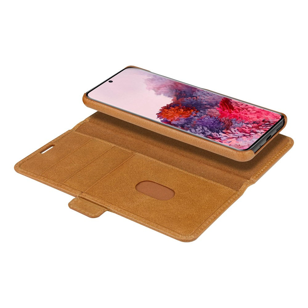 Samsung Galaxy S20 dbramante1928 Lynge 2-i-1 Ekte Skinn Flip Deksel - Tan