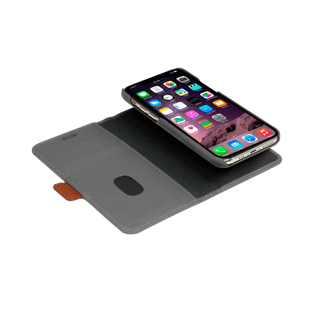 iPhone 11 Pro dbramante1928 Lynge 2-i-1 Ekte Skinn Flip Deksel - Pebbled Grey