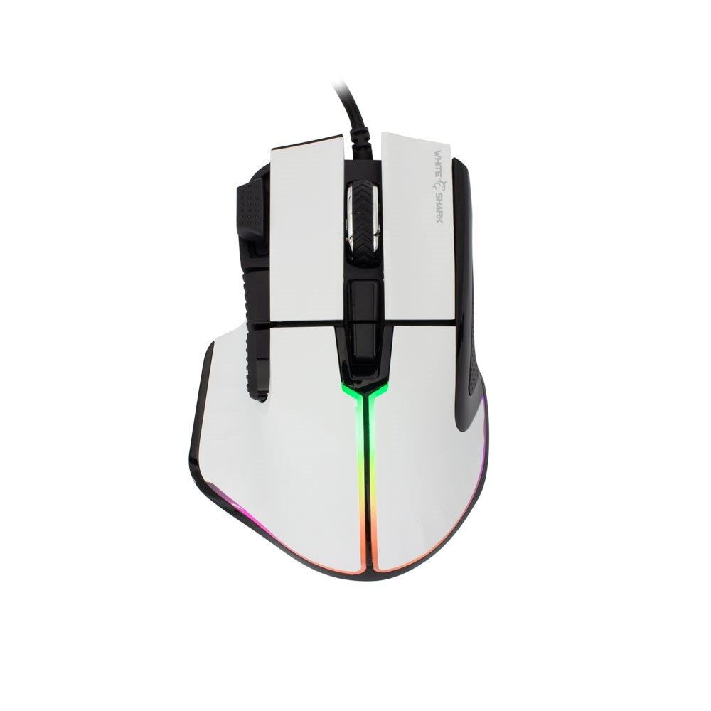 White Shark MARROK Gaming Mus - 9D / 12000 DPI - Hvit