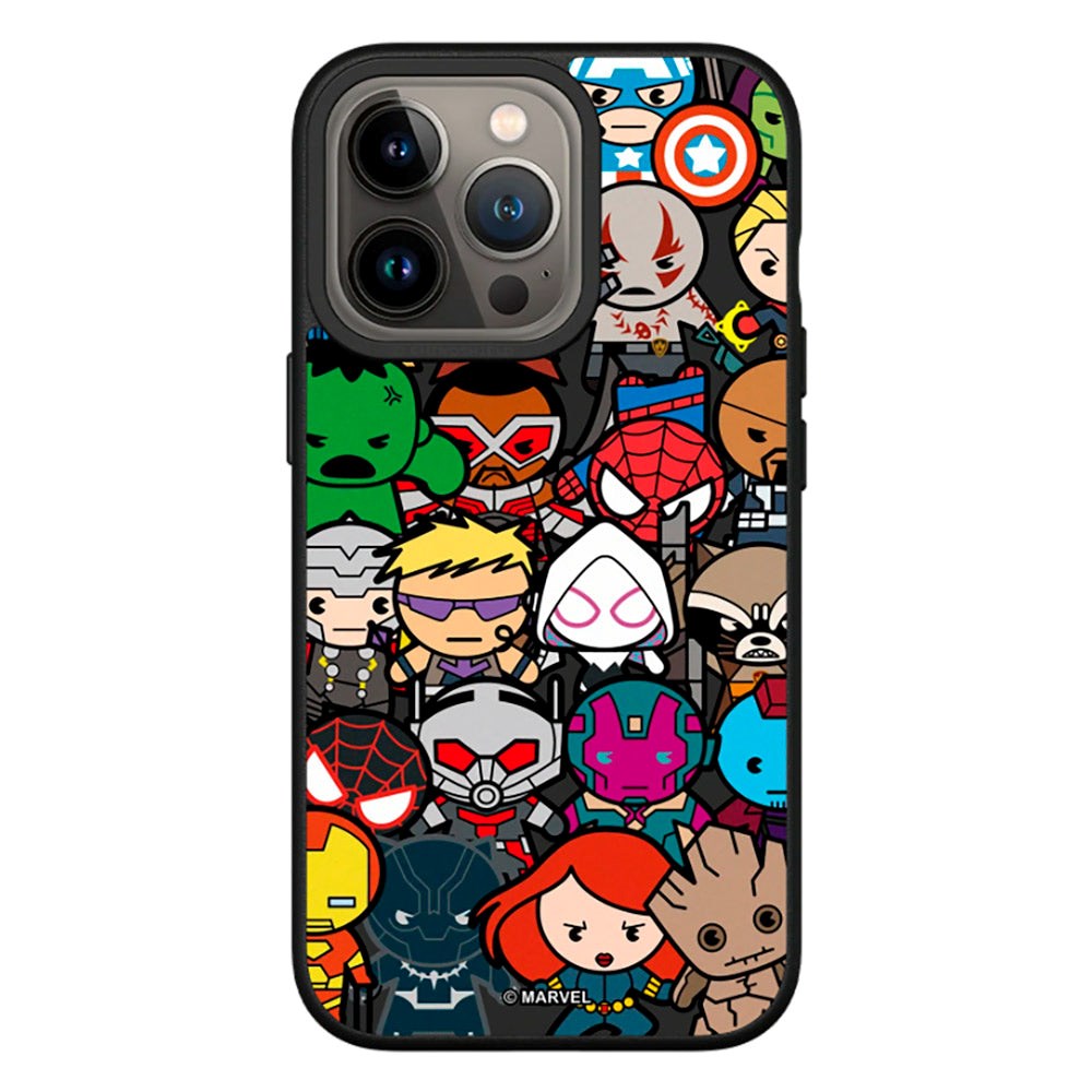 iPhone 13 Pro RhinoShield SolidSuit Håndverker Deksel med Marvel - Chibi Avengers