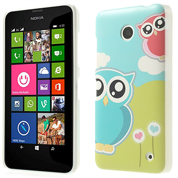 Nokia Lumia 630 Baby Ugle Deksel Lyseblå/Lysegrønn