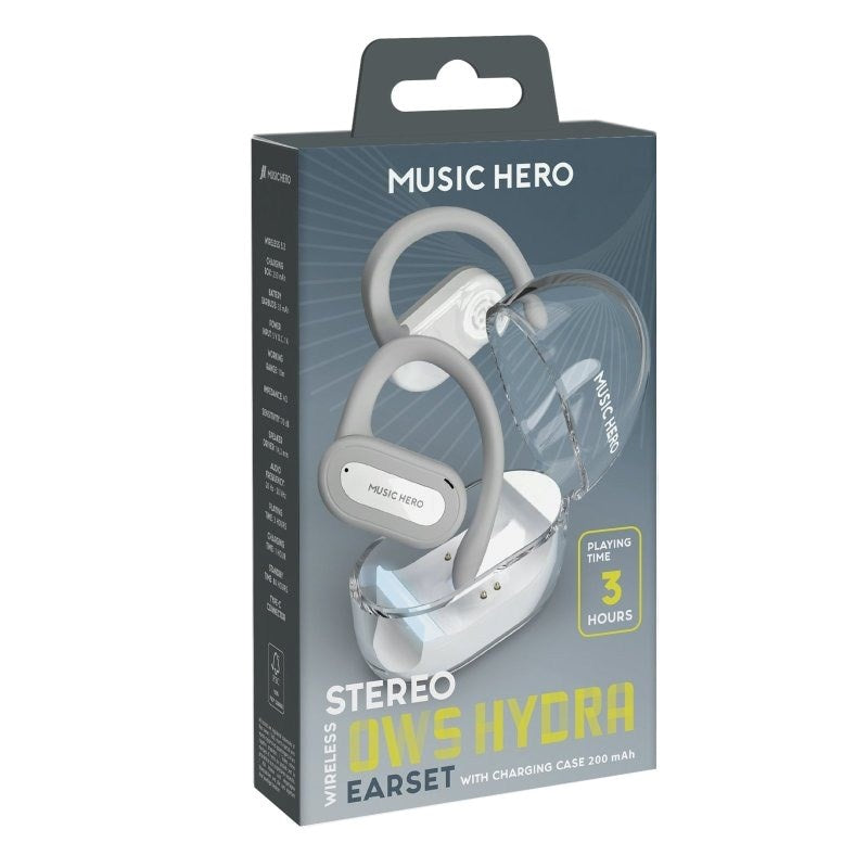 Music Hero True Wireless Hydra Sport Hodetelefoner - Hvit