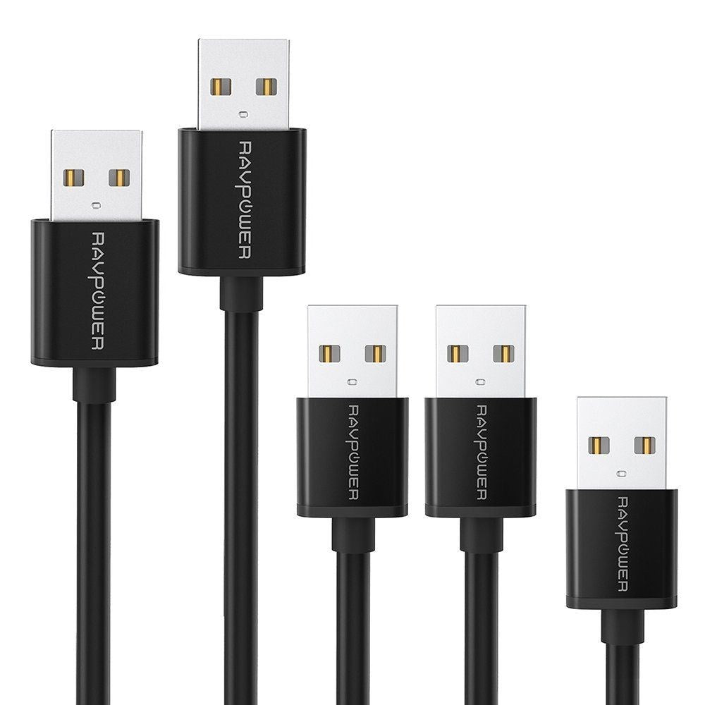 RavPower USB-kabler i forskjellige lengder - Svart