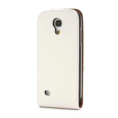 Samsung Galaxy S4 Mini Skinn Flip Etui V2 Hvit