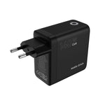 Display Vegglader Mobile Origin GaN 140 W med 2x USB-C + 1x USB-A - Svart