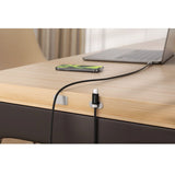Magnetisk USB-C til USB-A-kabel fra Mobile Origin 27W med 2 Selvklebende Magnetiske Puter - 1,5 M - Svart