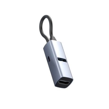 Mobile Origin 3-i-1 USB-C Hub - USB-A / USB-C / HDMI - Grå