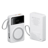 PowerBank Mobile Origin 35 W PD 20 000 mAh med Skjerm - MagSafe Kompatibel - Hvit