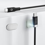 Magnetisk USB-C til USB-C -kabel fra Mobile Origin 60W med 2 Selvklebende Magnetiske Puter - 1,5 M - Svart