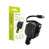 4-i-1 Billader 90W Mobile Origin med USB-C + USB-A og 2x Uttrekkbar USB-C-kabel – Svart