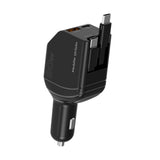 4-i-1 Billader 90W Mobile Origin med USB-C + USB-A og 2x Uttrekkbar USB-C-kabel – Svart