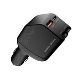 4-i-1 Billader 90W Mobile Origin med USB-C + USB-A og 2x Uttrekkbar USB-C-kabel – Svart