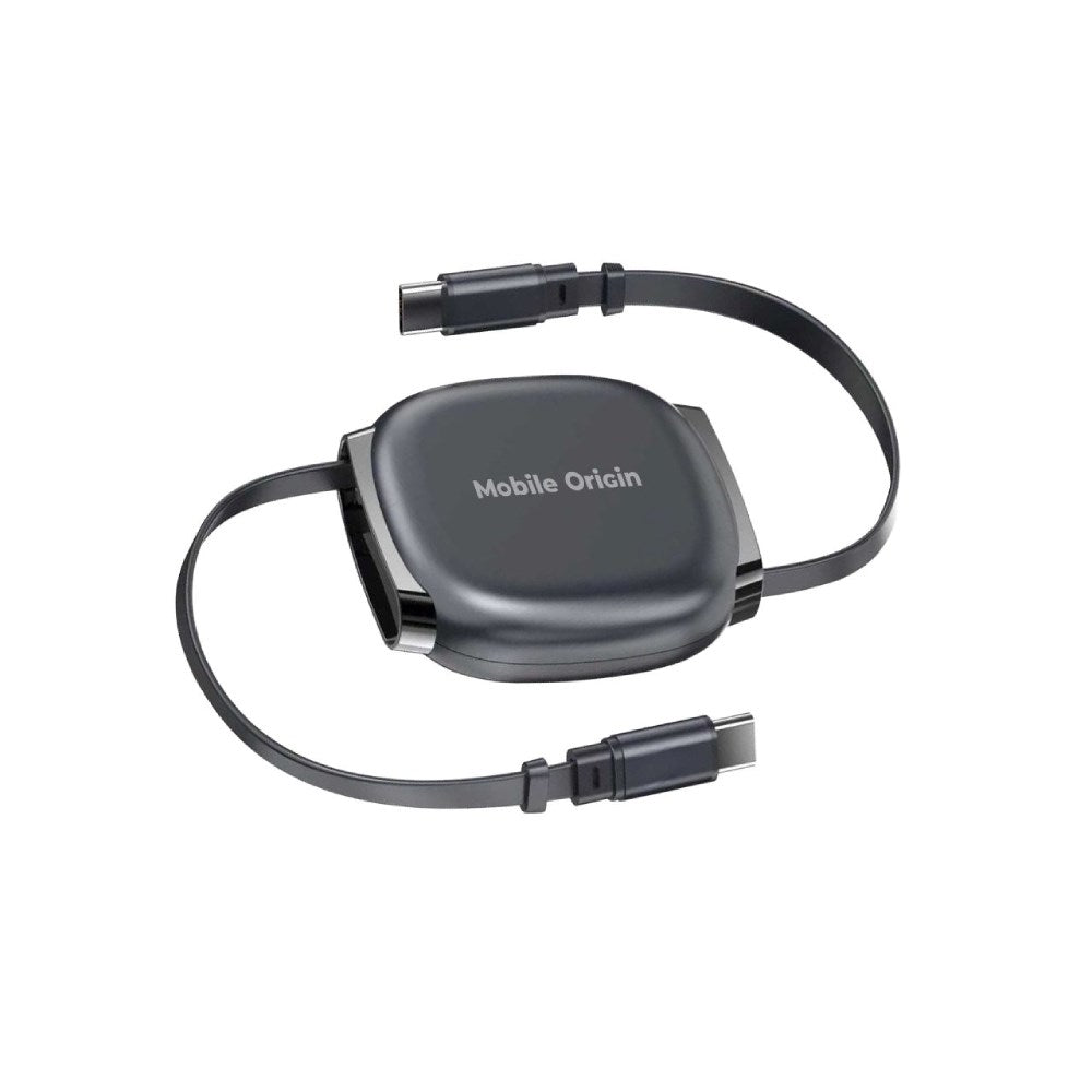 Selvtrekkende Kabelboks Mobile Origin 100 W med USB-C til USB-C - Grå