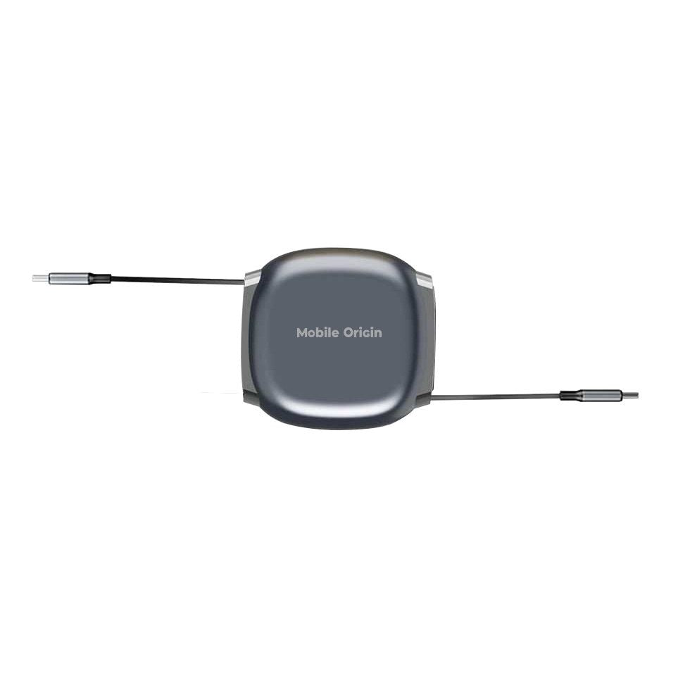 Selvtrekkende Kabelboks Mobile Origin 100 W med USB-C til USB-C - Grå