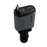 3-i-1 Billader 50W Mobile Origin med USB-C + USB-A og Uttrekkbar USB-C-kabel – Grå
