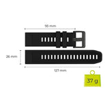 Universal Garmin 26mm QuickFit Mobile Origin Easy Strap Silikon Rem - Svart