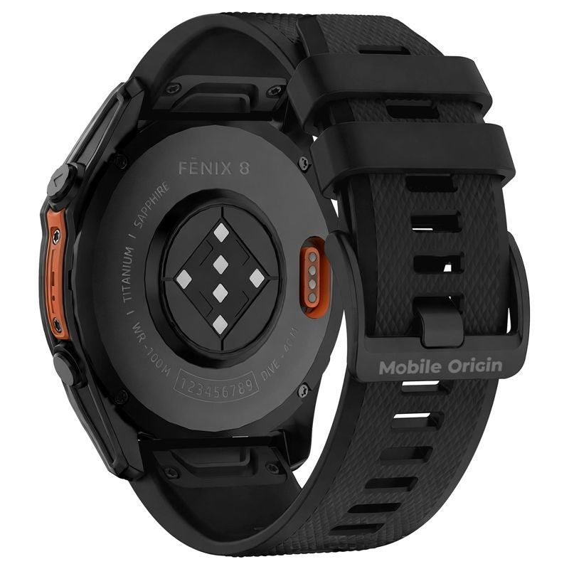 Universal Garmin 26mm QuickFit Mobile Origin Easy Strap Silikon Rem - Svart