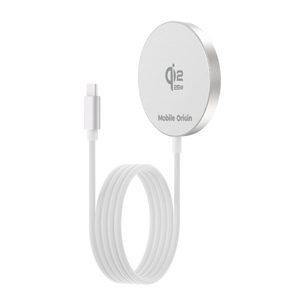 Magnetisk Trådløs Lader Qi2 25W – Hvit