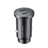Bilopplader Mobile Origin 30 W med 2x USB-C - Svart