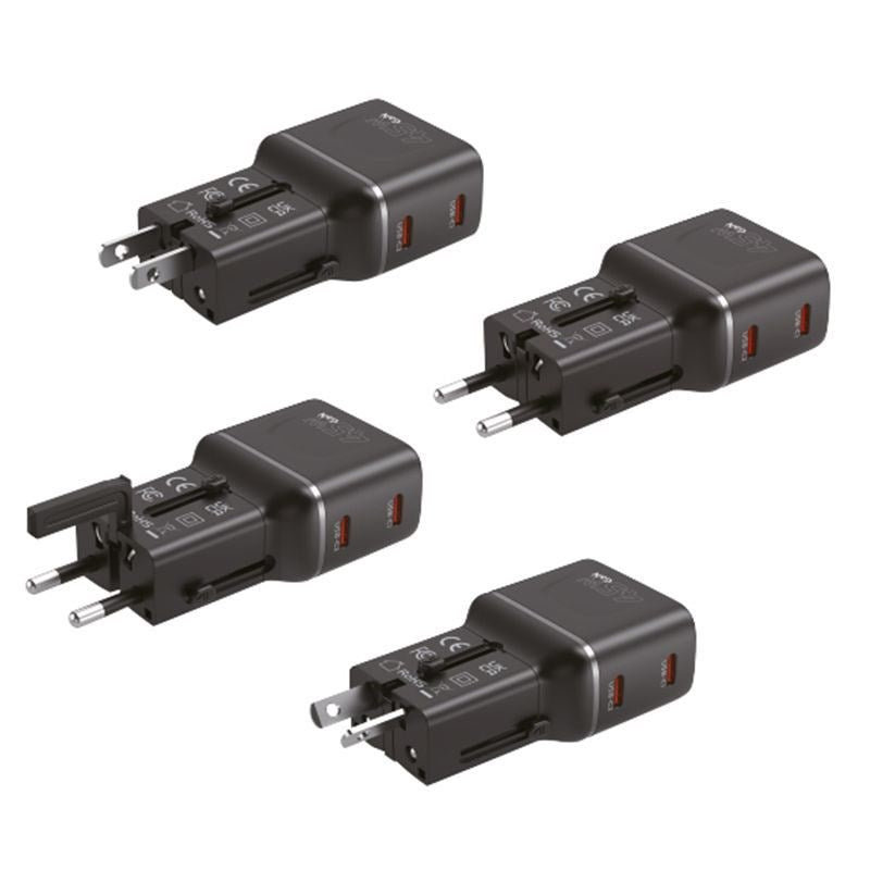 Reiseadapter Mobile Origin 45W EU / US / UK / AU - Svart