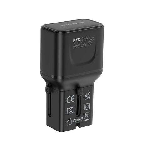 Reiseadapter Mobile Origin 45W EU / US / UK / AU - Svart