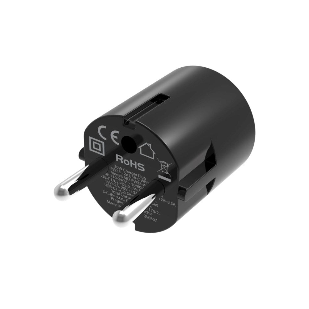 Hurtiglader 30W Mobile Origin 2 x USB-C - Svart
