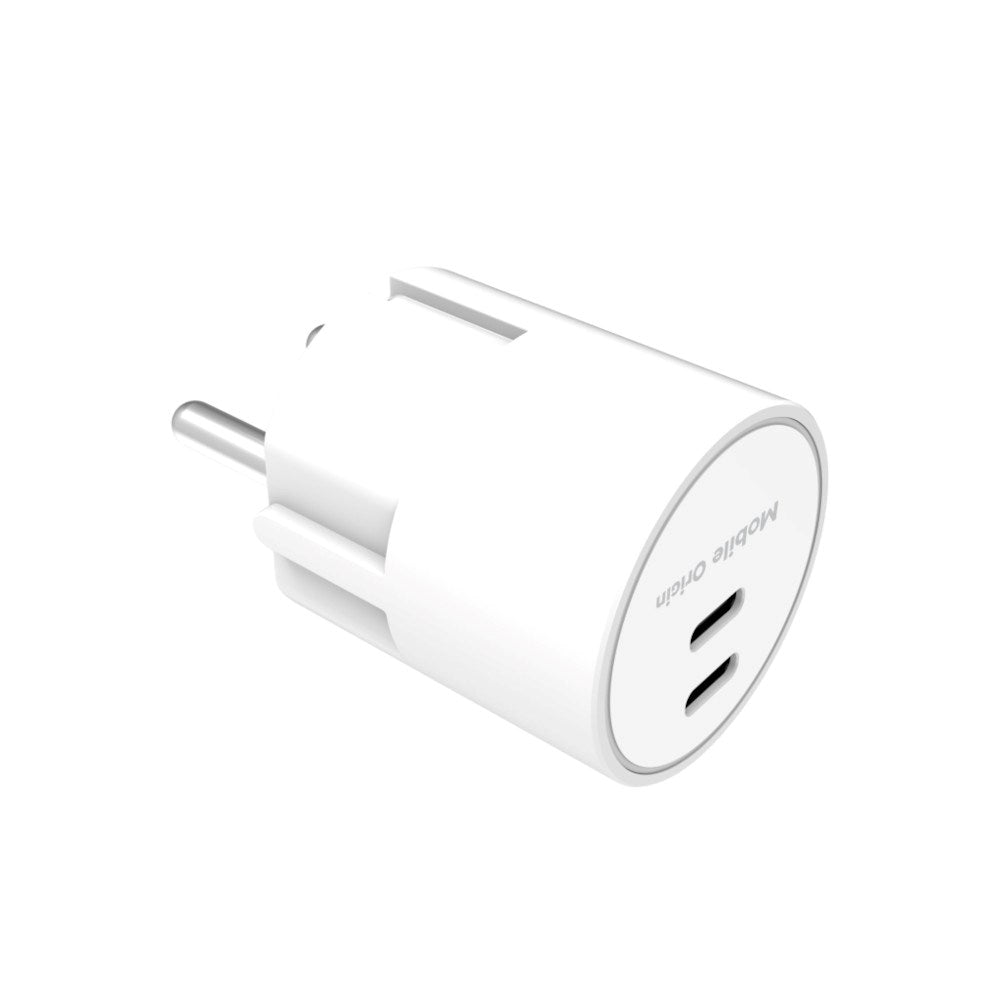 Hurtiglader 30W Mobile Origin 2 x USB-C - Hvit
