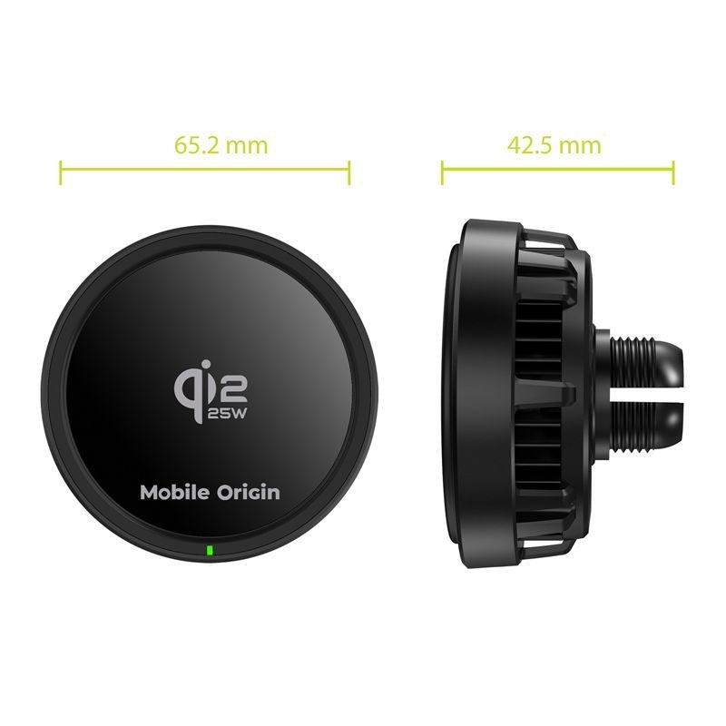 Trådløs Bilopplader Mobile Origin 25W til Ventilasjonsanlegget - MagSafe Kompatibel - Svart