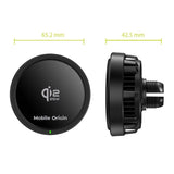 Trådløs Bilopplader Mobile Origin 25W til Ventilasjonsanlegget - MagSafe Kompatibel - Svart