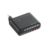 6-i-1 Reiseadapter Til EU/UK/USA Mobile Origin - 3x USB-C + 3x USB-A – Svart