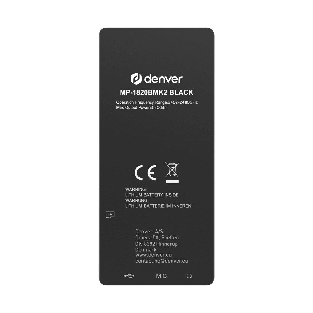 Denver MP4-Spiller med 4 GB – Svart