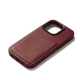 Mujjo iPhone 15 Pro Leather Wallet Deksel - MagSafe Kompatibel - Brun