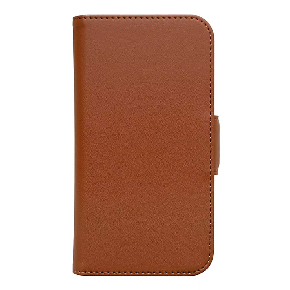 iPhone 14 Key Nordfjord Slim Magnet Wallet Kunstskinn Flipdeksel - Brun