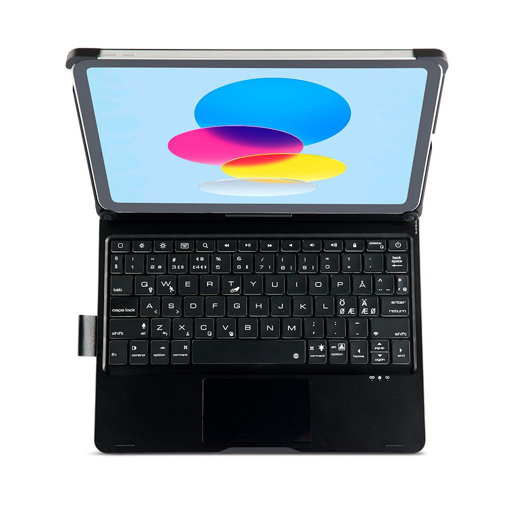 iPad 10.9" 2022 Xceed CoverKey Wireless Keyboard med Deksel (XCCK08SCBLK) - Nordic layout - Black