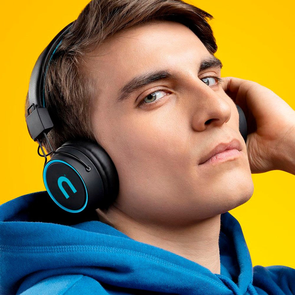 Niceboy Hive JOY 3 Bluetooth On-Ear Hodetelefoner - Svart / Blå