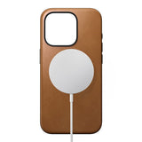 iPhone 15 Pro Nomad Modern Leather Deksel - MagSafe Kompatibel - Tan