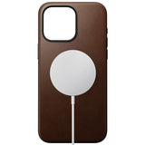 iPhone 15 Pro Max Nomad Modern Leather Deksel - MagSafe Kompatibel - Brun