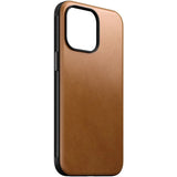 iPhone 15 Pro Max Nomad Modern Leather Deksel - MagSafe Kompatibel - Tan