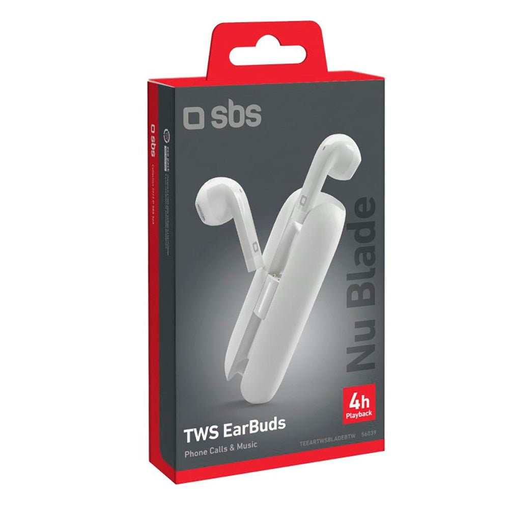 SBS Nu Blade True Wireless In-Ear Bluetooth Hodetelefoner - Hvit