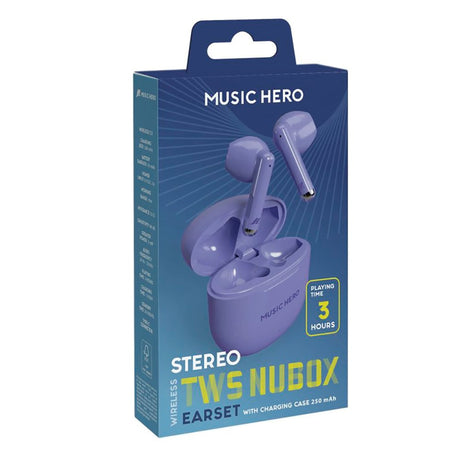 MUSIC HERO Nubox True Wireless Stereo In-Ear Hodetelefoner - Blå