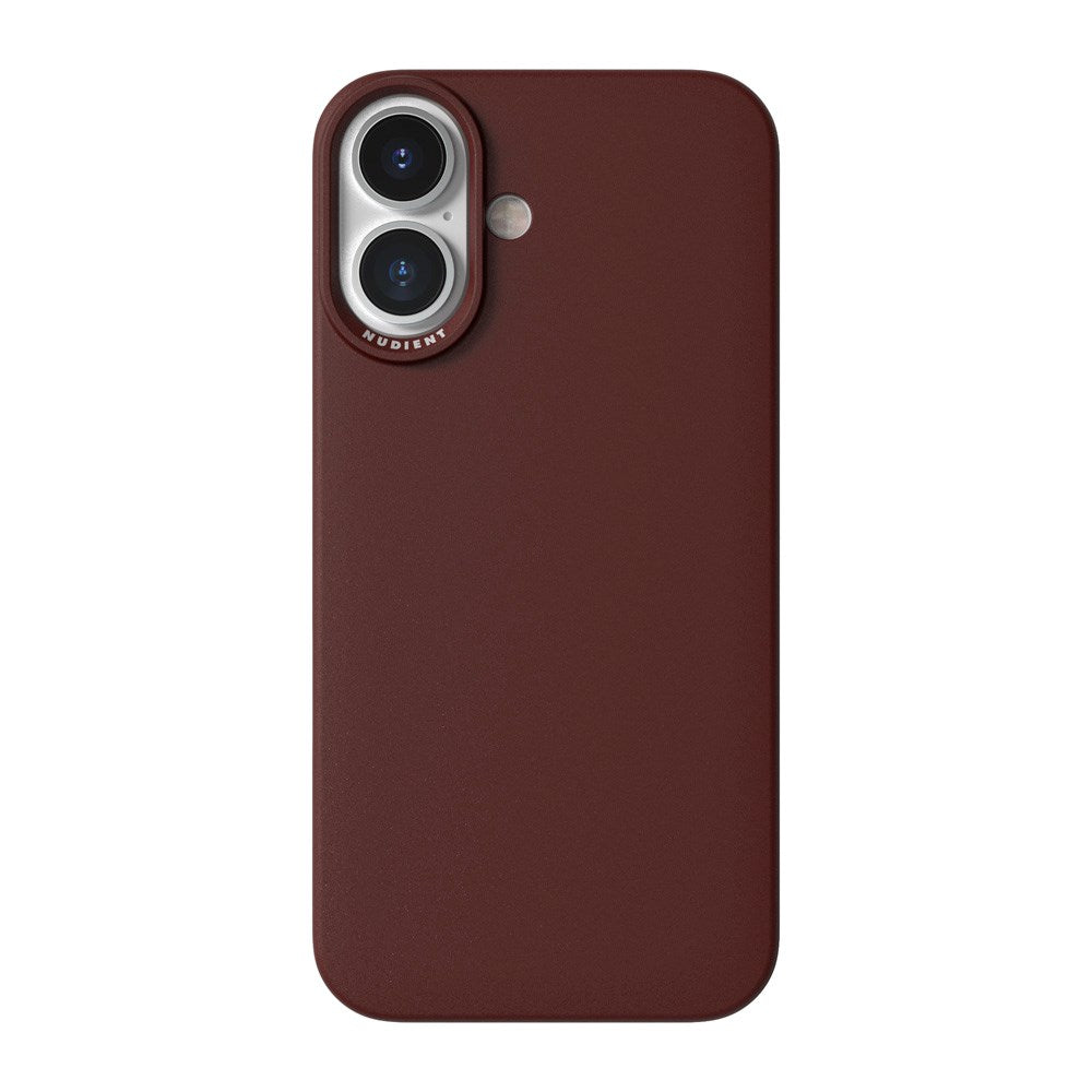 Nudient Thin Case iPhone 16 Deksel - MagSafe Kompatibel - Burgundy Red